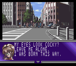 Translated street scene dialogue with Yuki